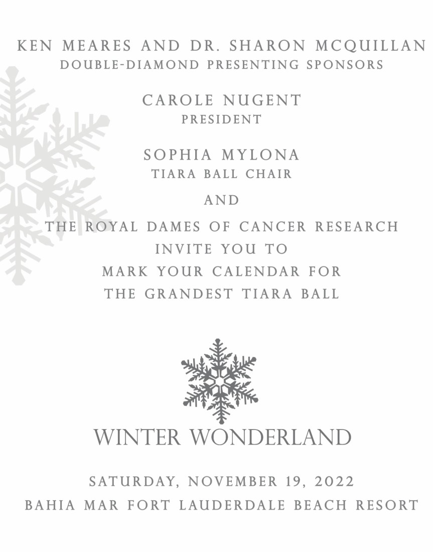 Events - Royal Dames of Cancer Research - 2022_Tiara_Ball_Save_the_Date
